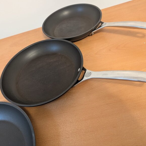 Le Creuset Toughened Nonstick Pro Fry Pan Set 24/26/28cm 9.1/2" 10" 11" - Picture 14 of 15